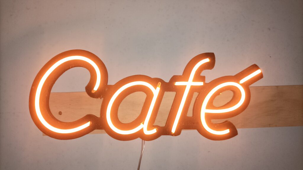 Cartel Café Neón mediano - Cafetería - BAR