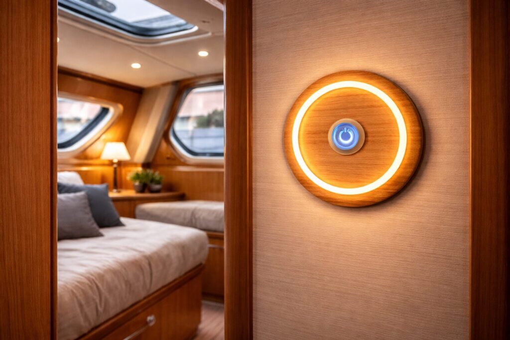 Spot led madera circular 12 volt - Casas rodantes, motorhomes, embarcaciones