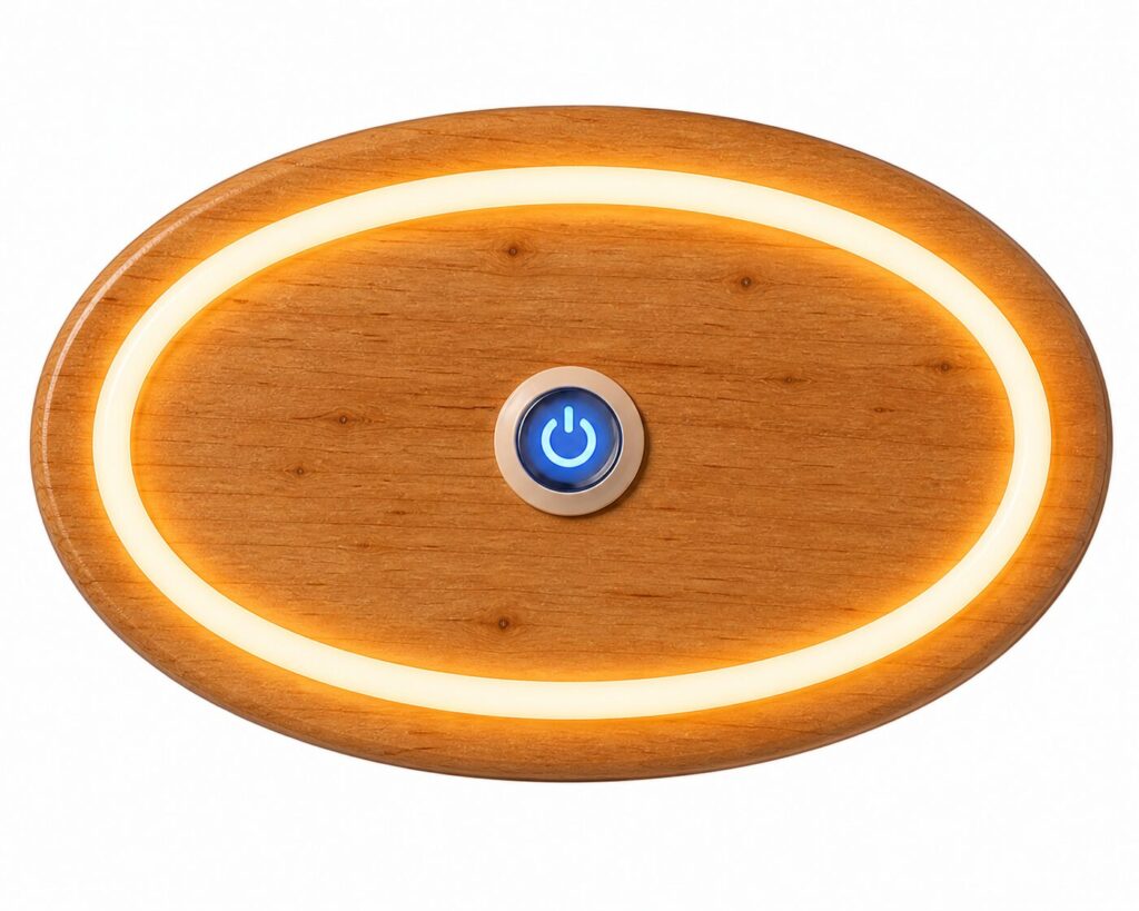 Spot led madera oval 12 volt - Casas rodantes, motorhomes, embarcaciones