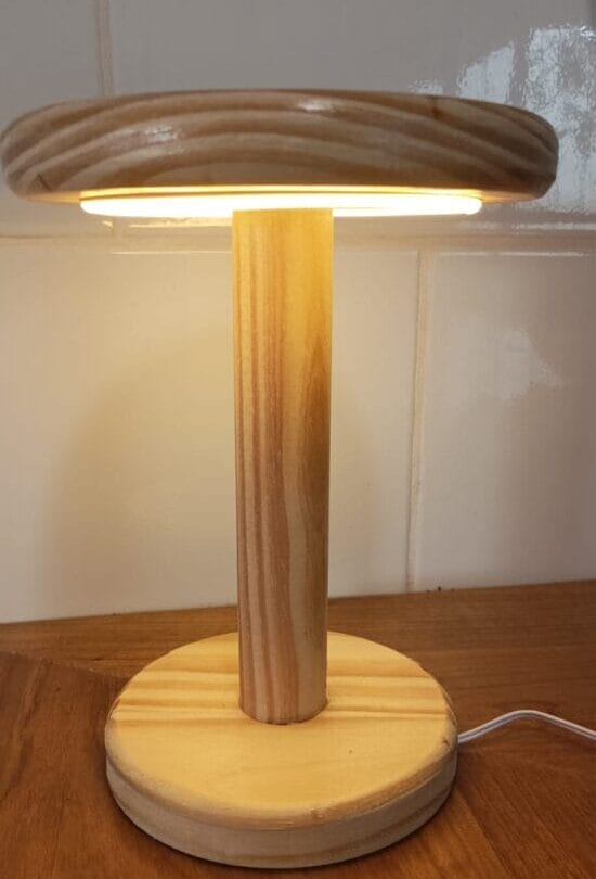 Velador LED madera dimmer